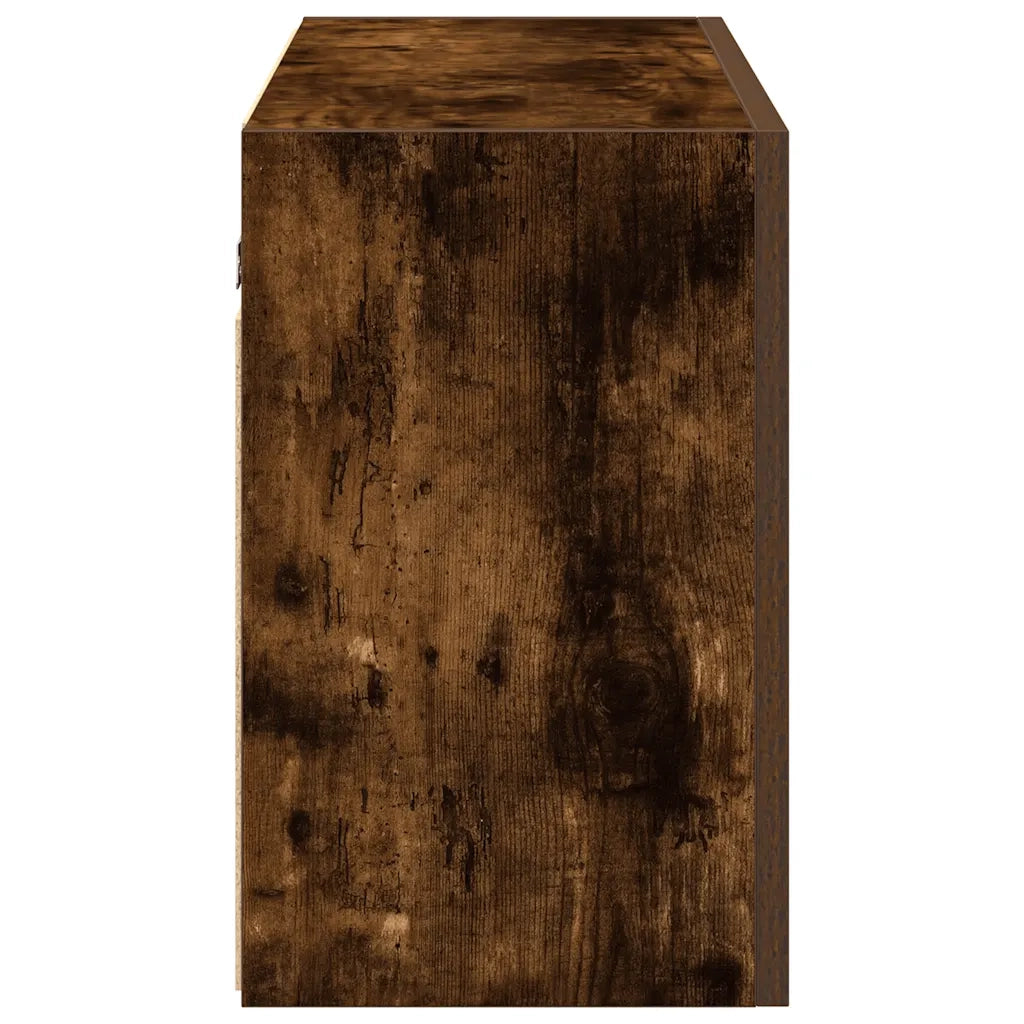 Armadietto Bagno | Armadio da bagno Rovere Fumo 100x25x40 cm in Truciolato