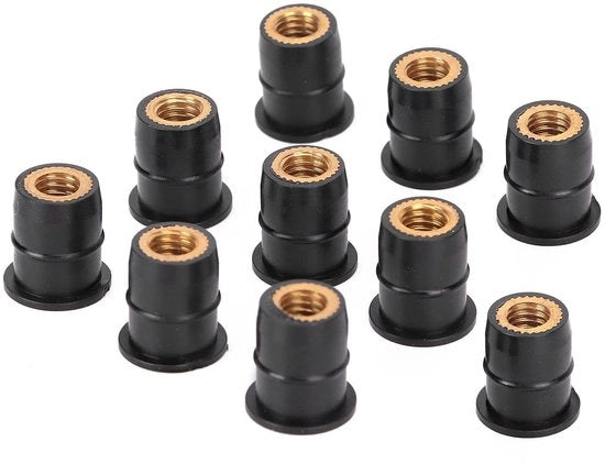 Kit di fissaggio universale per messingschuim - 10 pezzi - Impermeabile - Isolante antivibrazione - Messing/Rubbers - Forma universale - M6 x 0,8 mm - Viti in gomma
