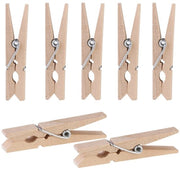 Wasknijpers in legno - mini-decorativi - 100 pezzi - 4,8 cm - legno