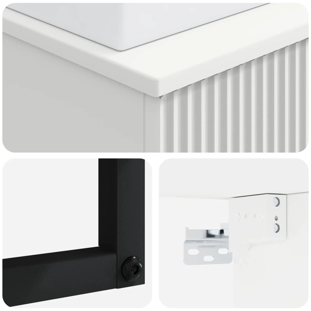 Lavabo da Parete Bianco 40 x 41 x 39 cm Legno ingegnerizzato 890198