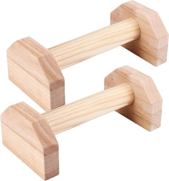 Barre di sollevamento in legno - 1 coppia - Manubri con presa antiscivolo - Allenamento muscolare - Allenamento di forza - Fitness - Ginnastica - Aerobica