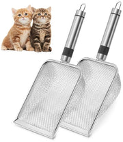 Set di rete per giardino 2 in 1 - Acciaio inossidabile - Fori di precisione 2 x 2 mm - Rete per compost - Rimozione sassi - Manico ergonomico - Rete per giardino