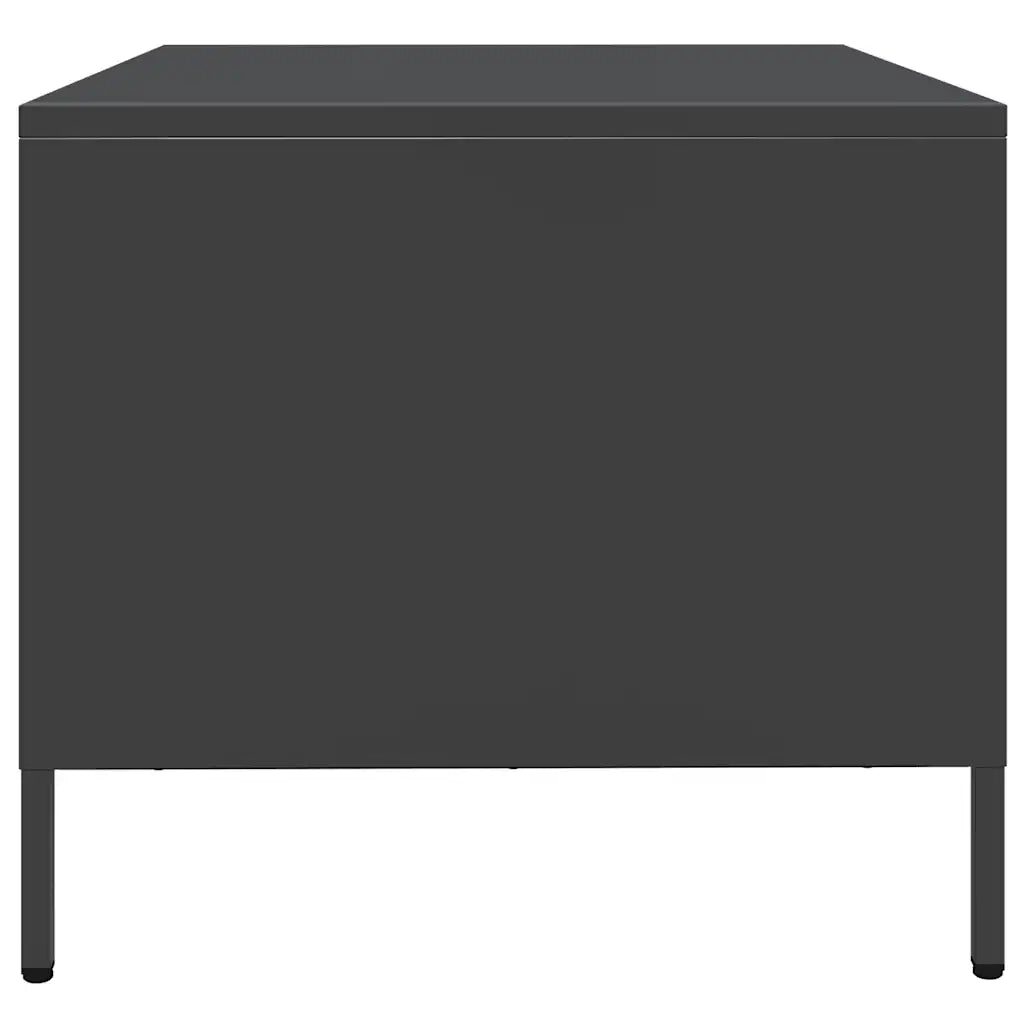 Mobile TV-Credenza per TV-Console TV Nero 68x50x43,5 cm in Acciaio Laminato a Freddo