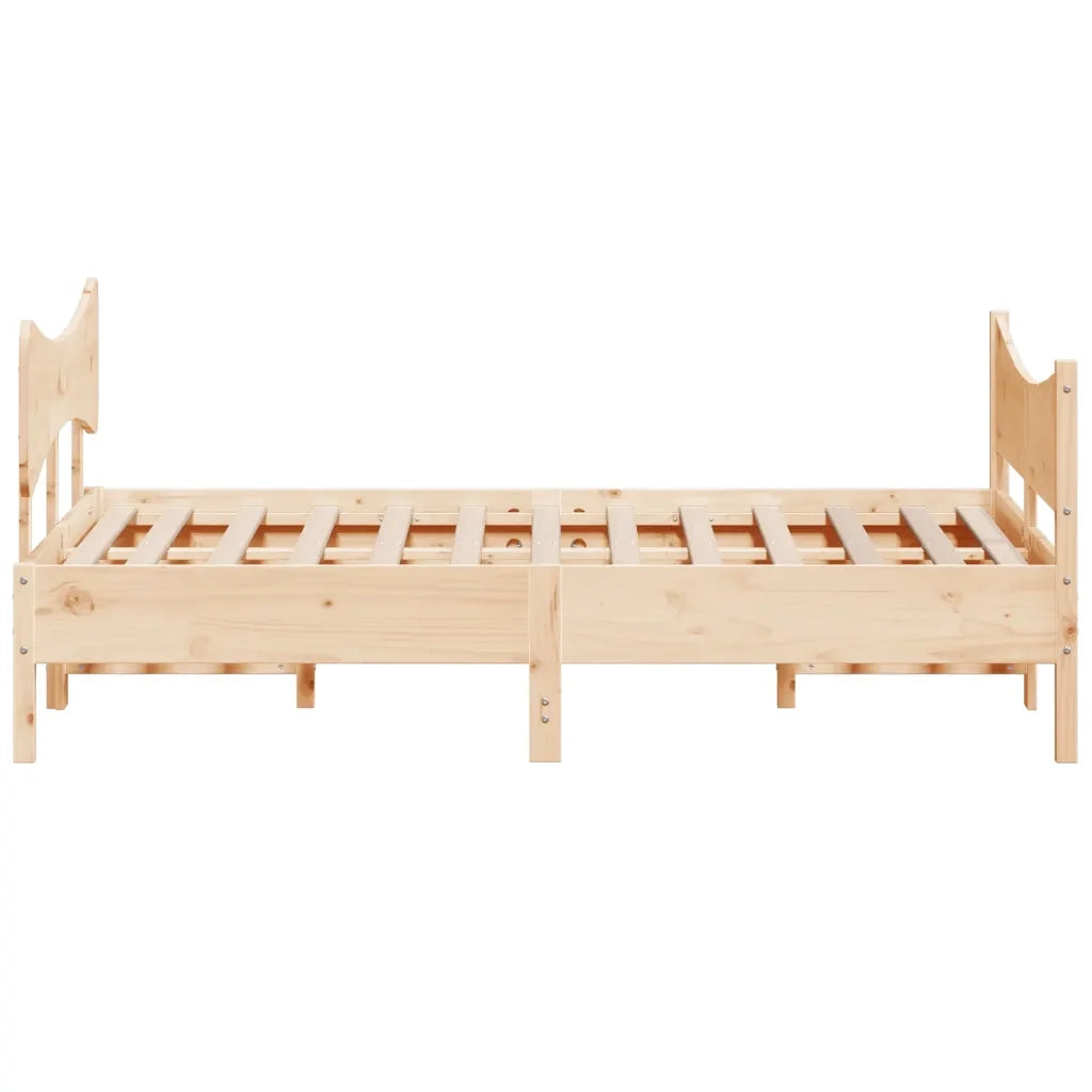Letto senza Materasso 135x190 cm in Legno Massello di Pino 3216396