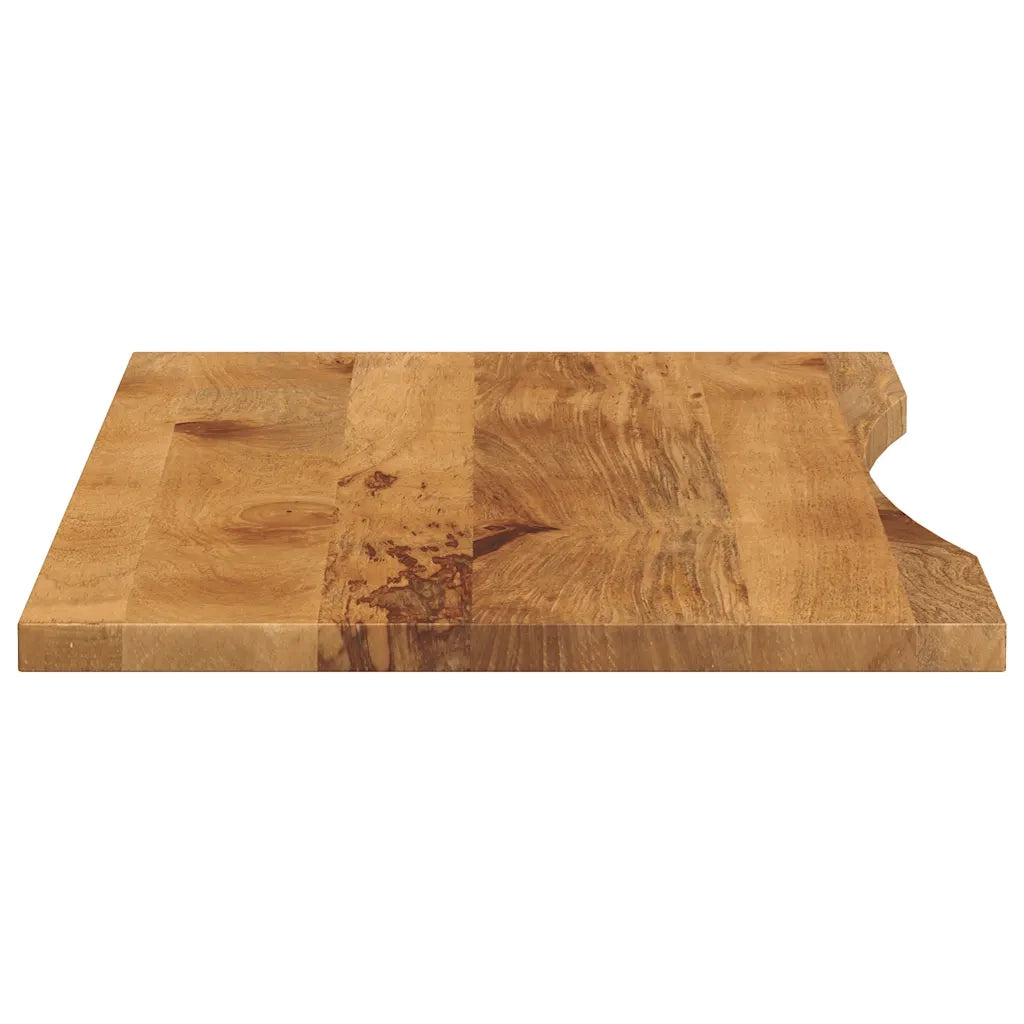 Piano Scrivania con Curva 110x60x2,5cm Massello Grezzo di Mango 370217