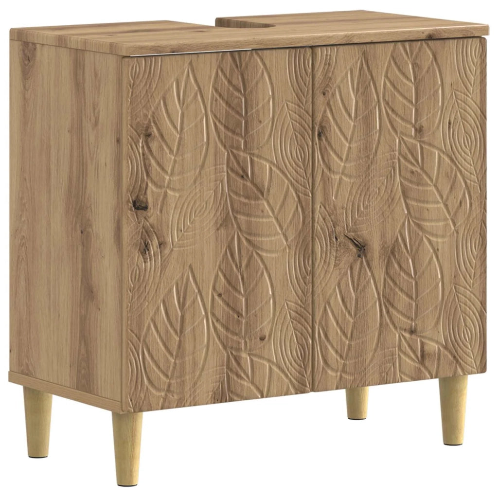 Armadio per Lavabo da Bagno DELFT Rovere Artigianale 897014