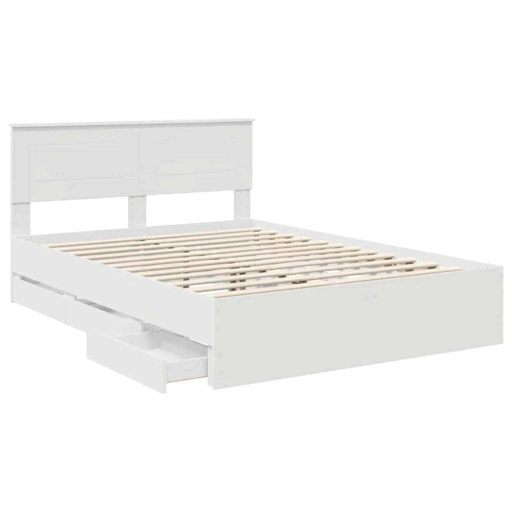 Struttura del letto Bianco 140 x 190 cm Legno Ingegnerizzato