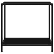 Tavolo Consolle | Tavolo d'Ingresso Nero 80x35x75 cm in Vetro Temperato