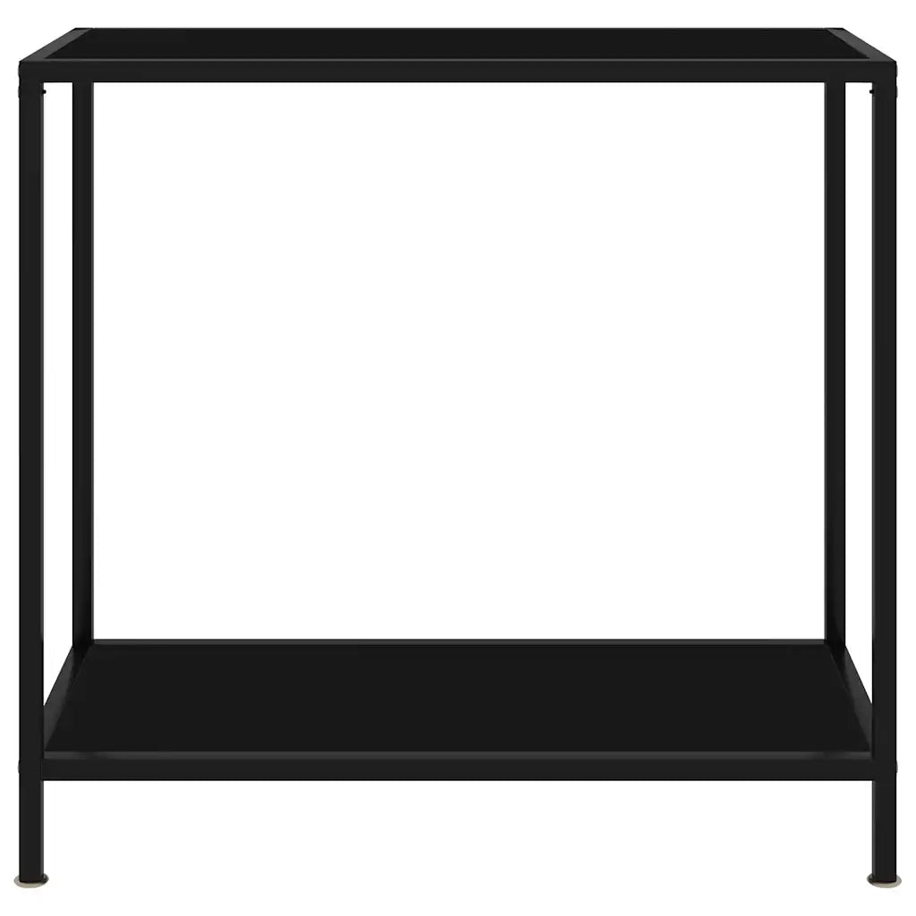 Tavolo Consolle | Tavolo d'Ingresso Nero 80x35x75 cm in Vetro Temperato