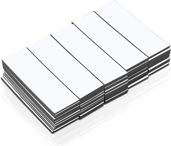 Etichette magnetiche descrittabili, 80 pezzi, 60x20mm, banchi magnetici per etichettatura, magneti riutilizzabili per frigorifero, lavabili