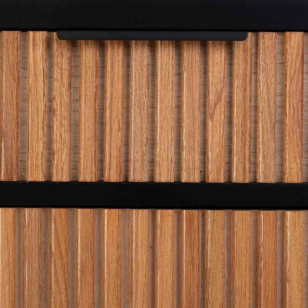 Tavolino in legno e metallo con 1 cassetto e 1 anta 42x36,5x71h cm