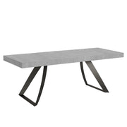 Tavolo Allungabile 160-420x90x77 cm Proxy Premium Cemento Telaio Antracite