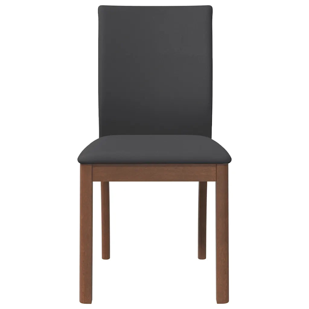Sedie da Pranzo con Cuscini 2pz Marrone Legno Massello di Hevea 4102449