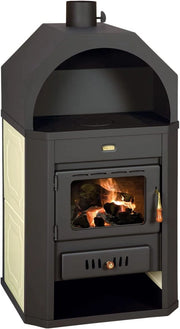 Stufa a Legna Integrale Boiler 17+6 Kw Colorato Lati Niche Prity W17