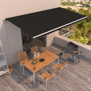 Tenda da Sole Retrattile Manuale 600x350 cm Antracite cod mxl 61078