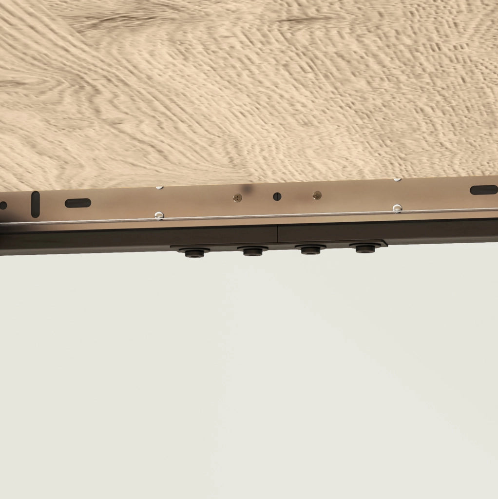 Tavolo da pranzo allungabile 160x75x77 cm con piano estensibile in MDF naturale
