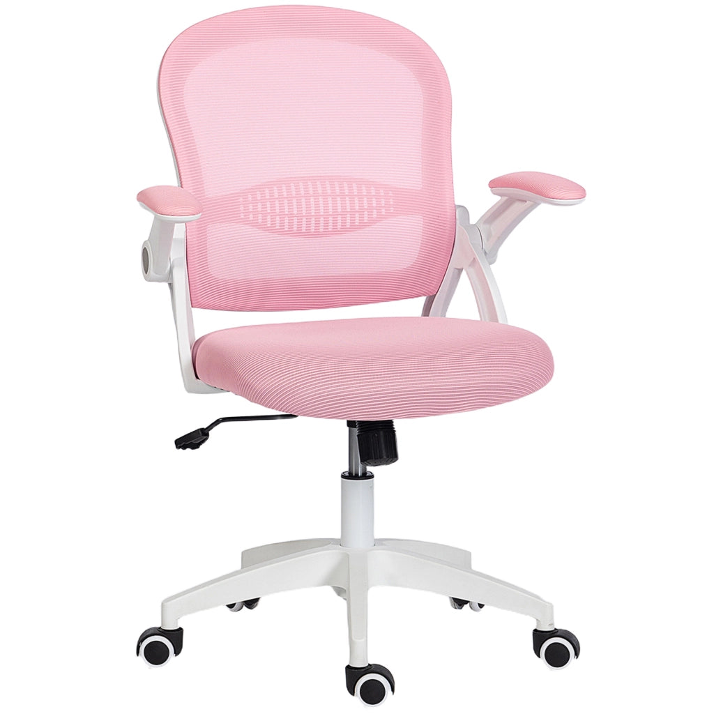 Sedia da Ufficio Ergonomica ¨C Xylo ¨C Schienale a Rete, Seduta Imbottita, Rosa, 65.5x61.5x88-97.5 cm
