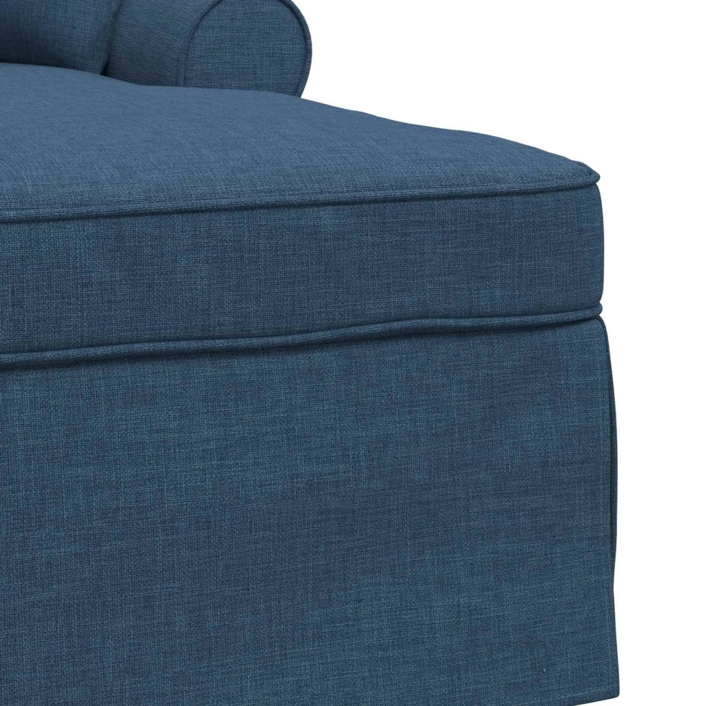 Chaise Longe con Gonna con cuscino 3 pz Blu Tessuto CFW1247917