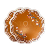 SET 2 SOTTOPIATTI ARMONIA IN CRISTALLO ACRILICO E ECOPELLE COLORE MARRONE
