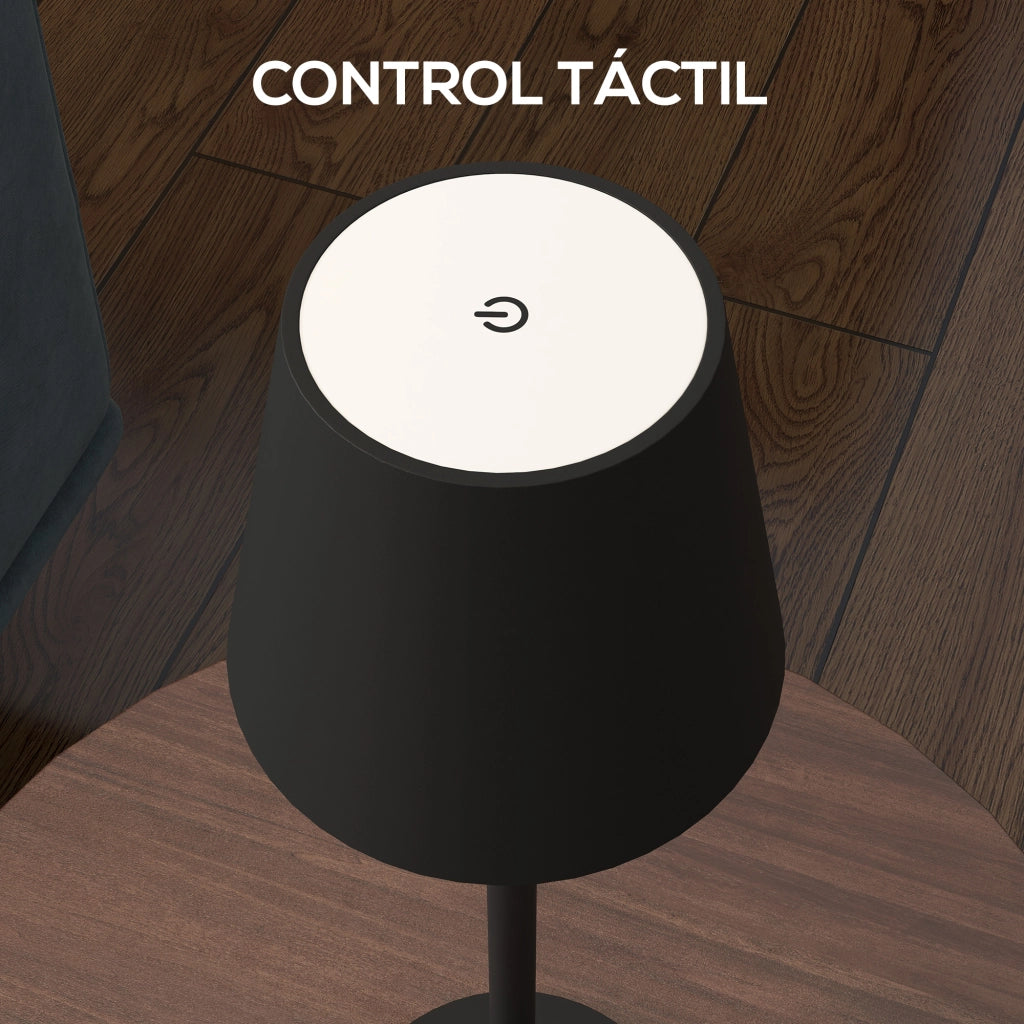 Lampada da Comodino LED Ricaricabile ¨C Zephmum ¨C Nero ?11,2x36,5 cm