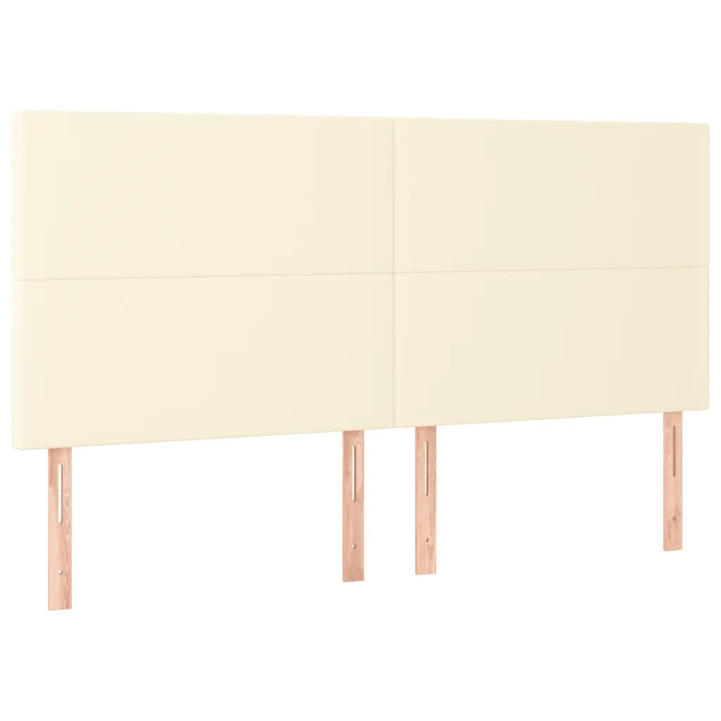 Giroletto con Testiera Crema 200x200 cm in Similpelle 3125471