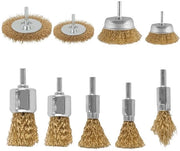 Set di pennelli per pulizia della barca 9 pezzi - Rimozione dell'ossidazione - Rimozione della vernice anticorrosiva - Pennelli a mano/wielborstels/penne a setole - Filo in acciaio inossidabile duraturo - Strumento essenziale - Set di pennelli