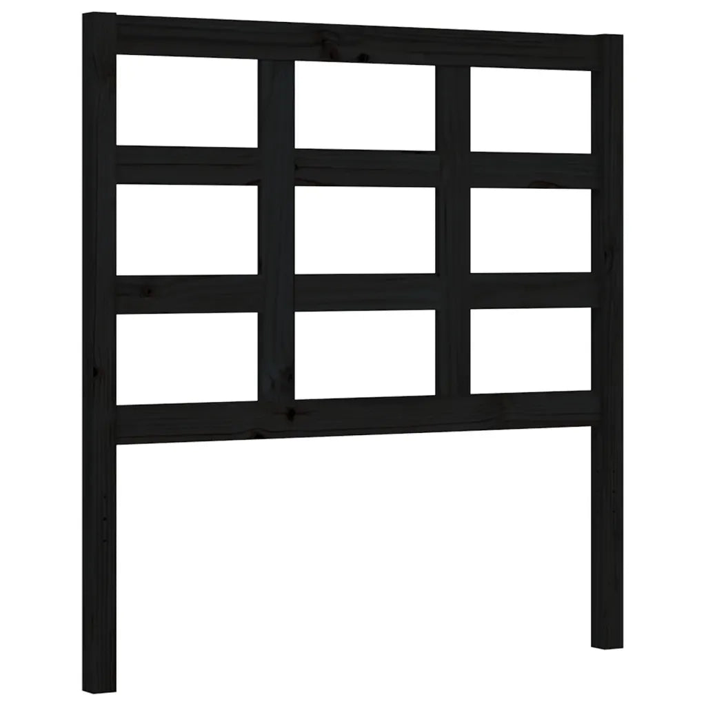 Giroletto con Testiera Nero Small Single in Legno Massello 3192065