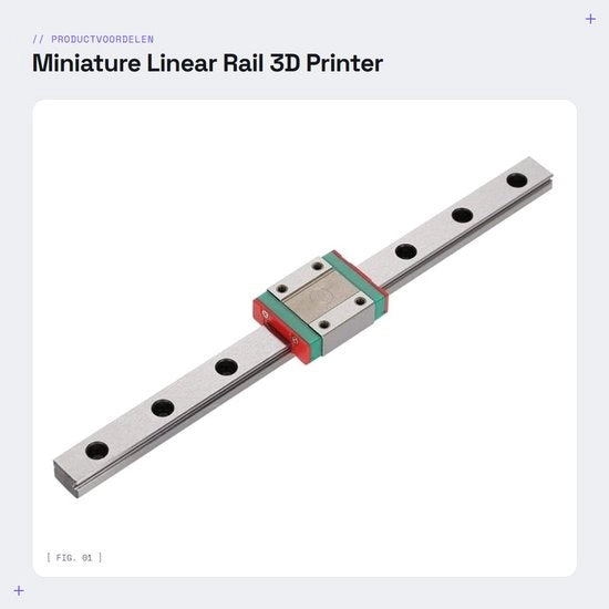 Binario Lineare 200 mm - Miniatuur Binario - LML12B - Guida di Rullo in Acciaio - Leggero - Disegno a 4 Punti - Binario Guidato