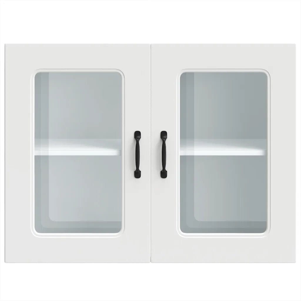Pensile da Cucina con Porta in Vetro Kalmar Bianco Truciolato