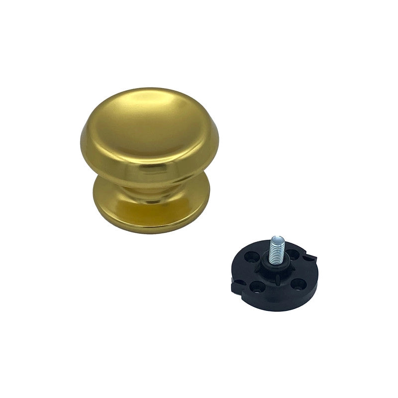 Pomolo fisso per porta SAGUATTI 166/80BB in alluminio oro lucido