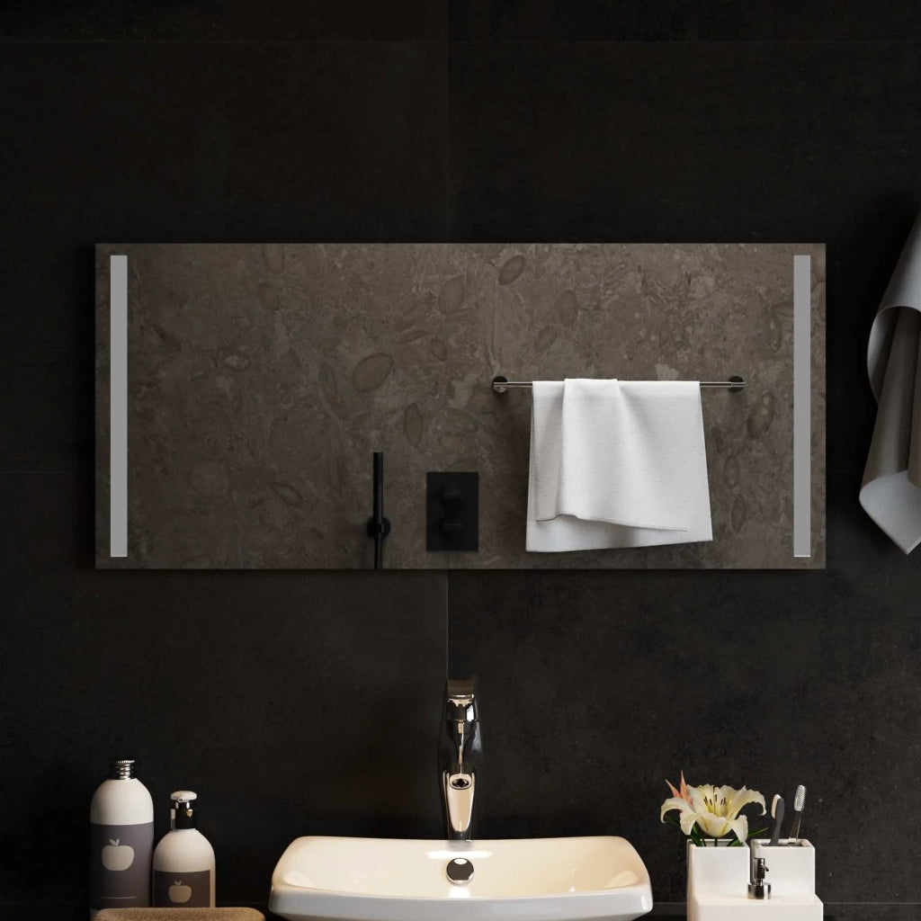 Specchio da bagno LED Trasparente 90 x 40 cm vetro temperato 42045800