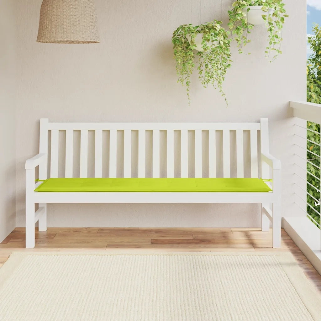 Cuscino per Panca-Cuscini per panchina Verde Brillante 180x50x3 cm in Tessuto Oxford