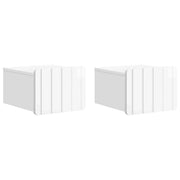 Mobiletto da notte a muro 2 pcs Bianco Lucido 33 x 34,5 x 24 cm 898264