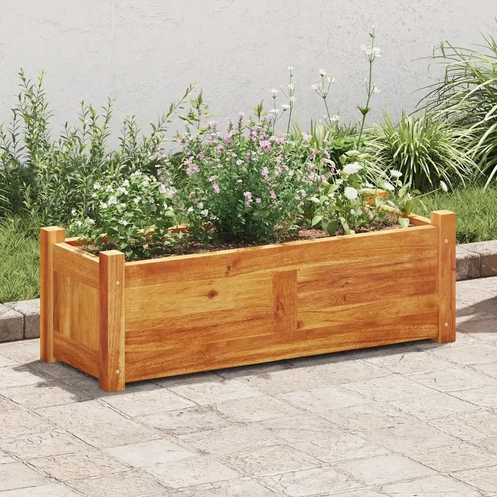 Fioriere | Cassetta per fiori | Letto Rialzato da Giardino in Legno di Acacia 76x27,6x25 cm