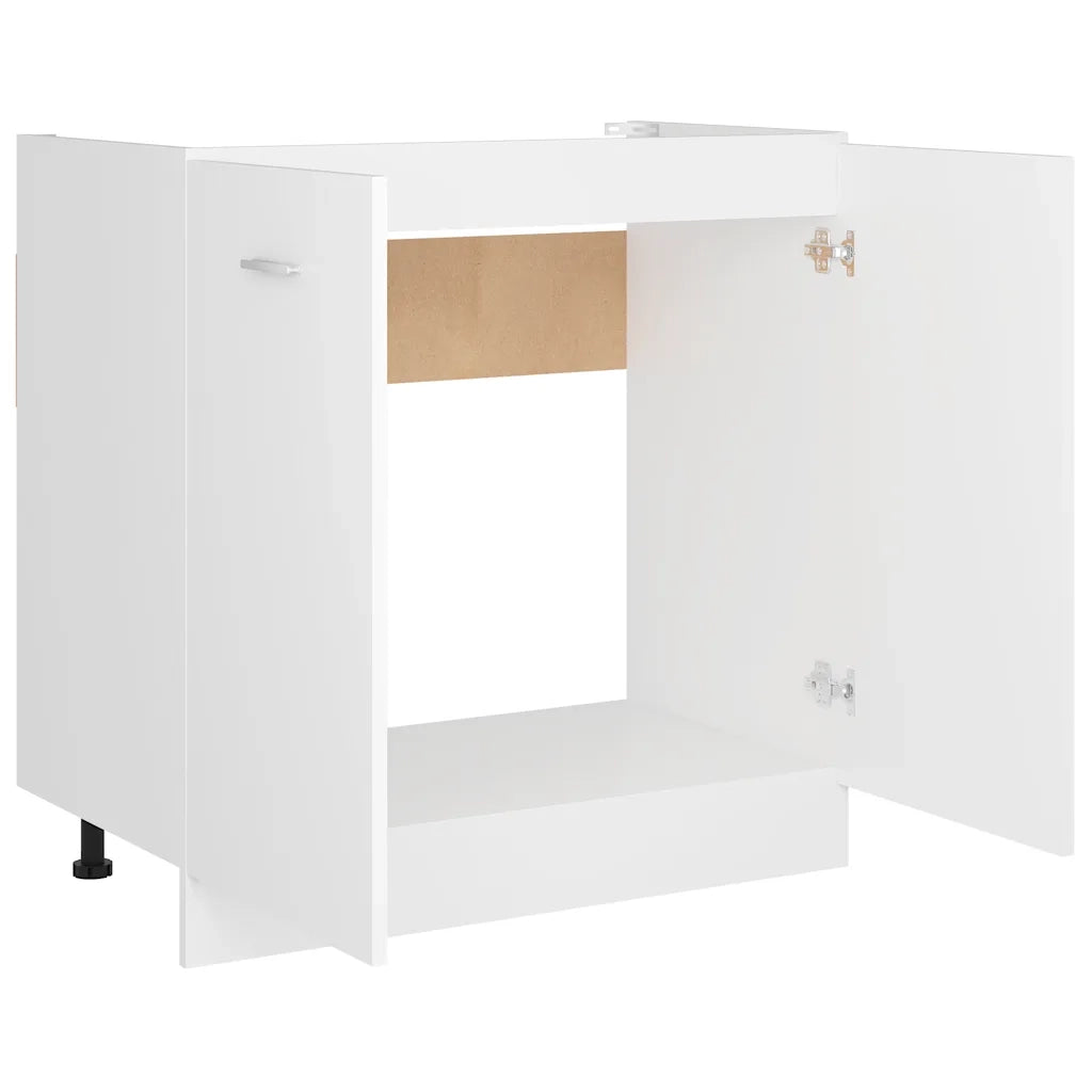 Mobile Sottolavello "Lyon"-Armadietto da bagno Bianco 80x46x81,5 cm