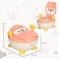 Vasino per Bambini con Schienale, Vaschetta Rimovibile e Braccioli, Età 6 Mesi-3 Anni, Rosa