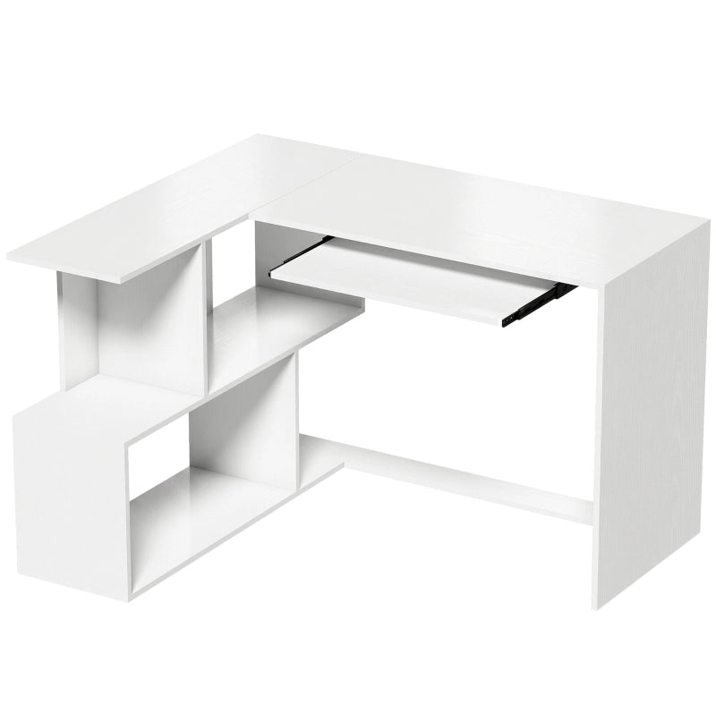 SCRIVANIA Angolare 90x50 cm + 100x30 cm Bianca