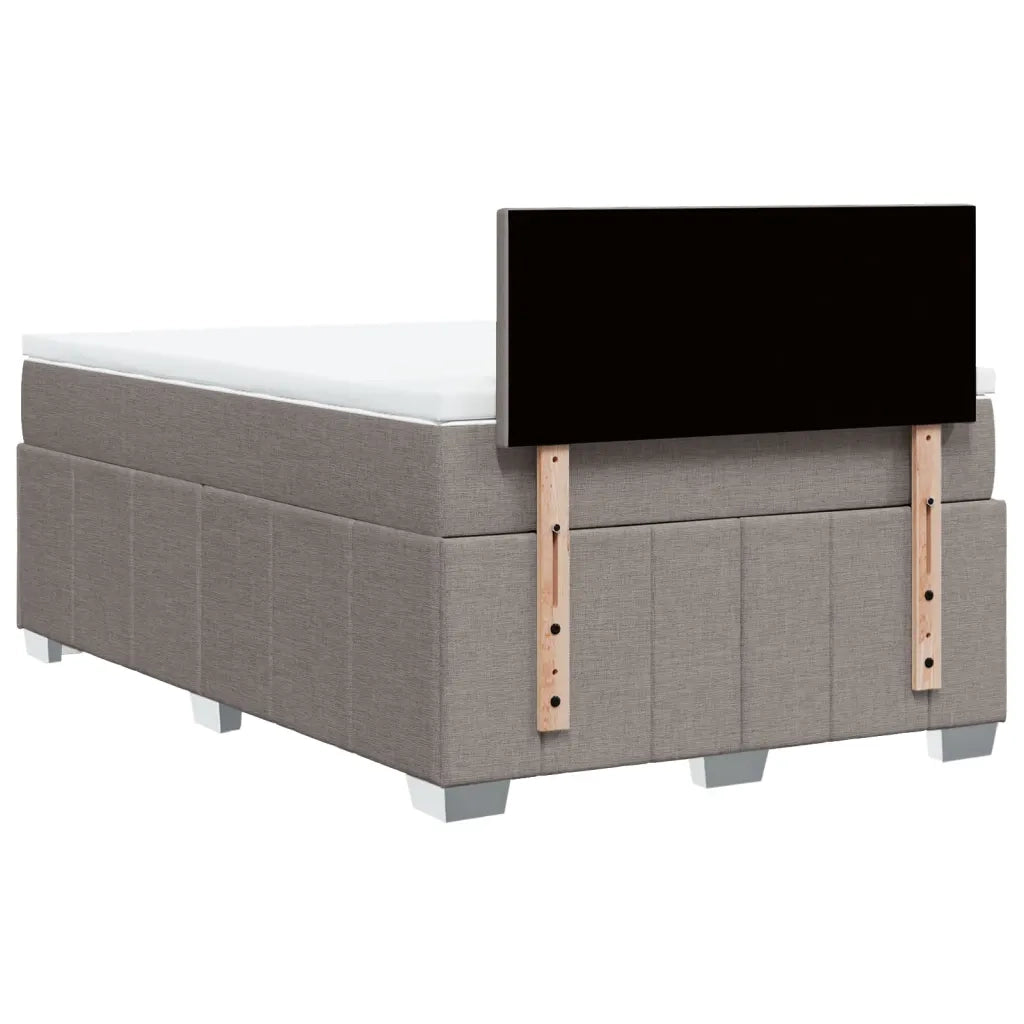 Giroletto a Molle con Materasso Tortora 120x190 cm in Tessuto