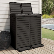 Cestino per Rifiuti da Esterno Nero 78x41x86 cm Polipropilene 364173