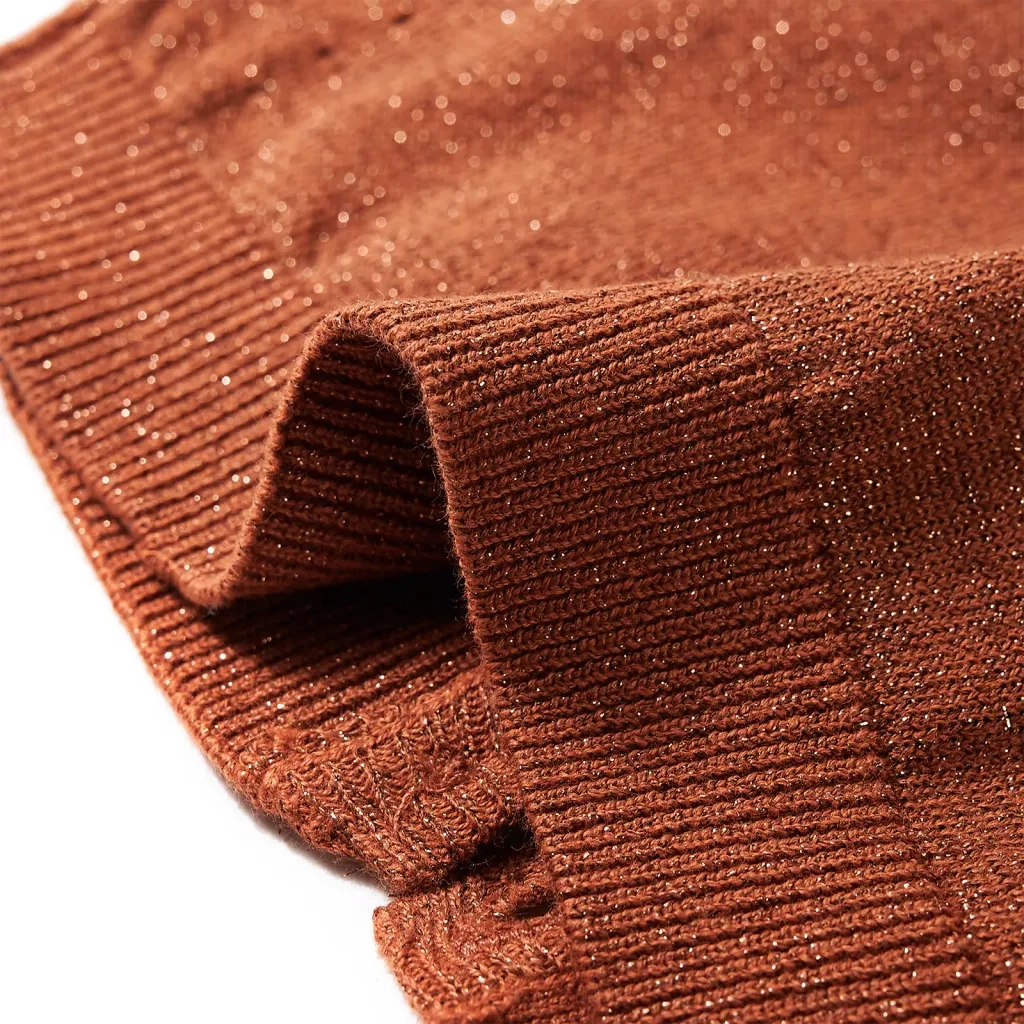 Cardigan da Bambina Lavorato a Mano Cognac 92 CFW6212759
