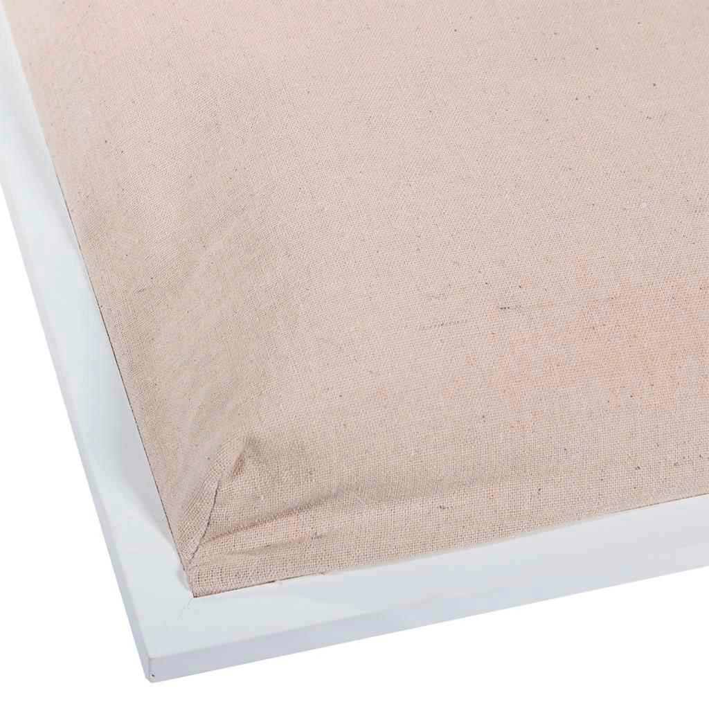 Vassoio in legno laccato bianco 43x33x5,5h
