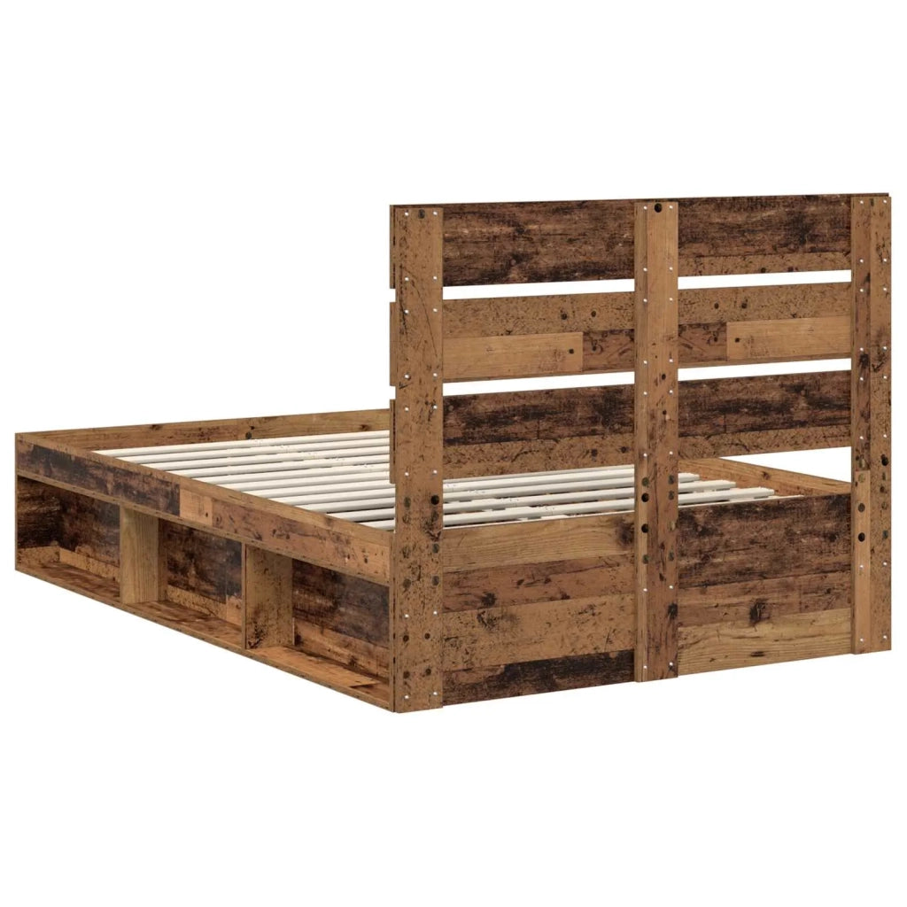 Struttura del letto Legno vecchio 135 x 190 cm Pino massello