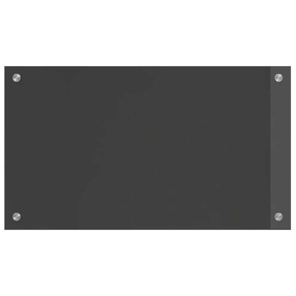 Paraschizzi moderno per cucina 70 x 40 cm resistente al calore facile da installare stile elegante vetro temperato grigio scuro 02_0058447