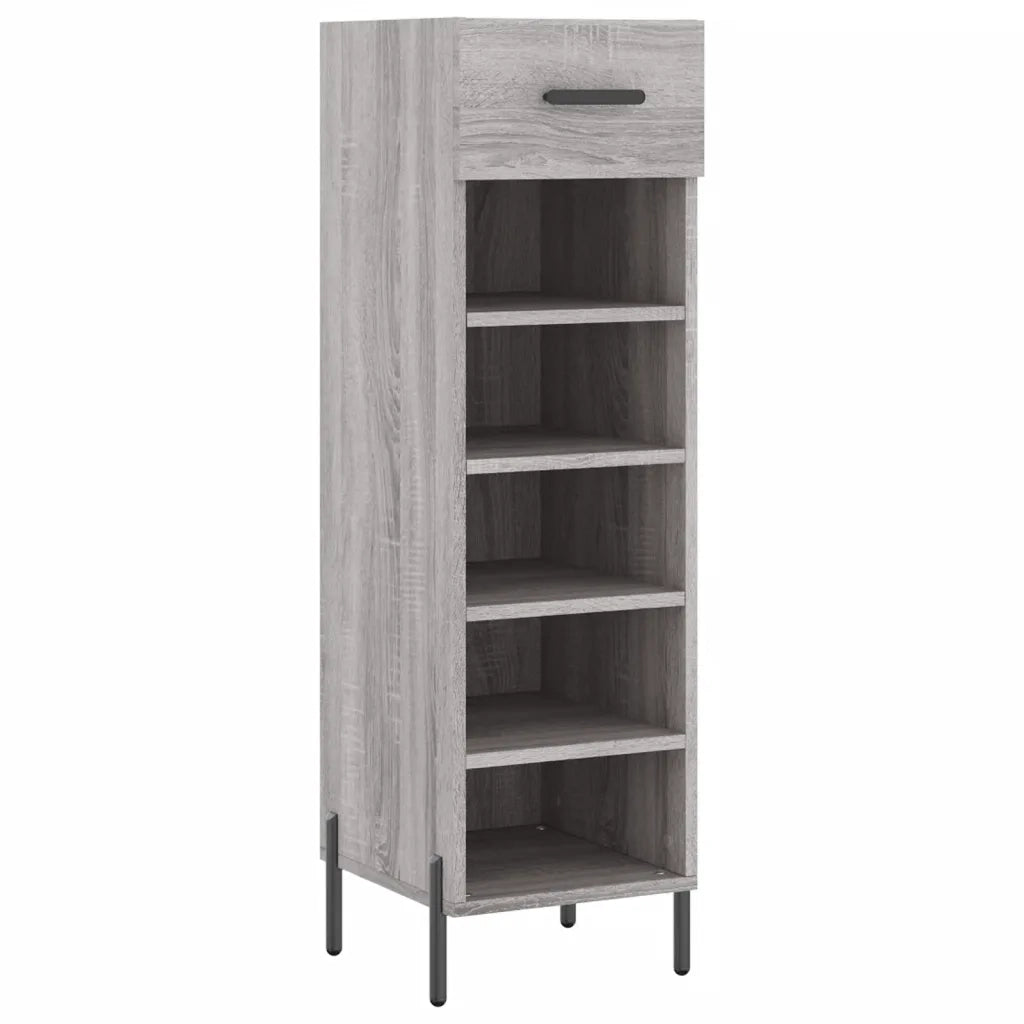 Scarpiera-Scaffale per scarpe Grigio Sonoma 30x35x105 cm in Legno Multistrato 208854