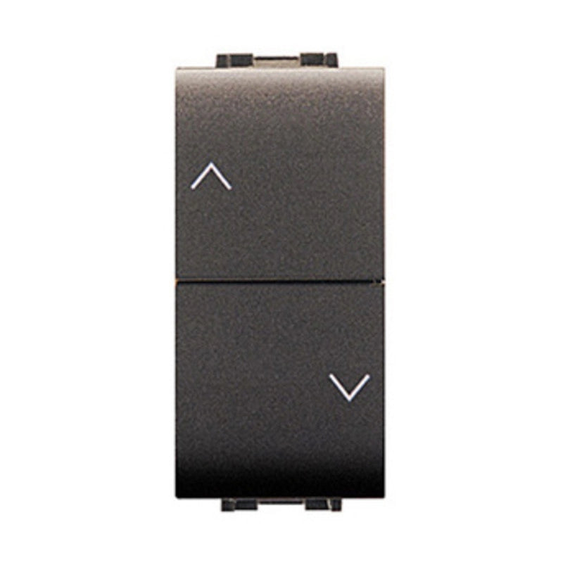 LIFE 4022 DOPPIO PULSANTE P/TAPPARELLE GRIGIO A- ELETTROCANALI- 1,0 pz