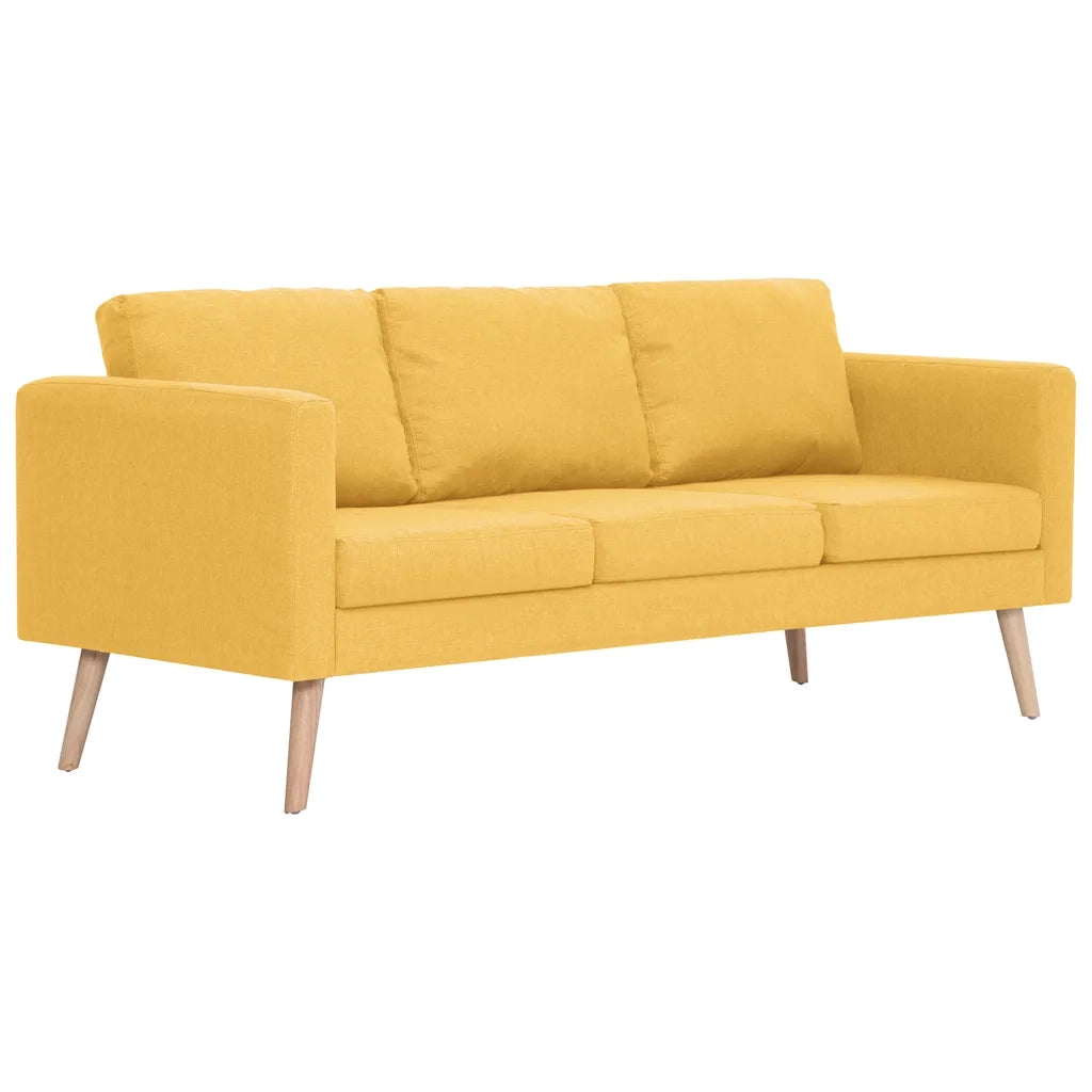 Set Divani 2 pz in Tessuto Giallo 276856