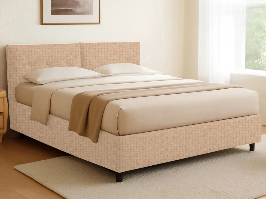 Truro, Letto Singolo Sfoderabile Made in Italy, Beige