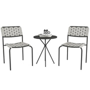 Set Poltrone e Tavolino Polyrattan per Esterno ¨C zephmum ¨C Grigio