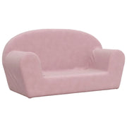 Divano | Divano da soggiorno | Sofa per Bambini a 2 Posti Rosa in Morbido Peluche