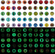 Cabochoni 100 pezzi - Occhio di animale - Luminoso - 12 mm - Autoilluminante - Disco rotondo piatto per la creazione di gioielli - Perle di vetro